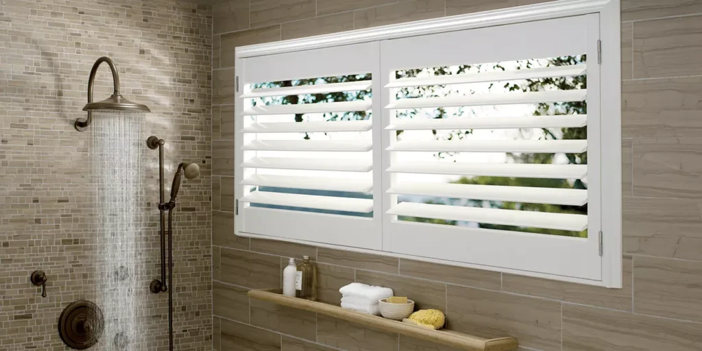 plantation shutters in bathroom