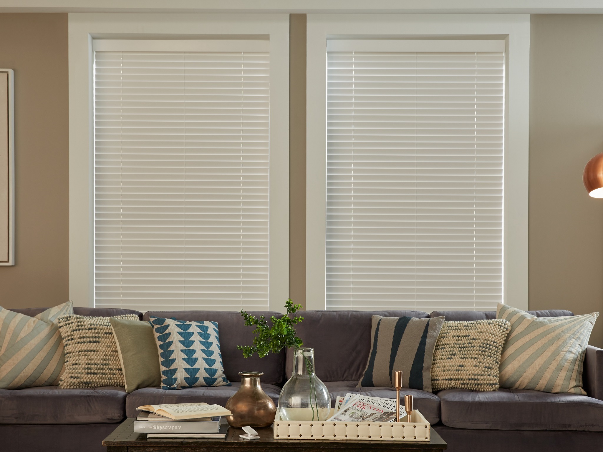 lutron blinds in living room