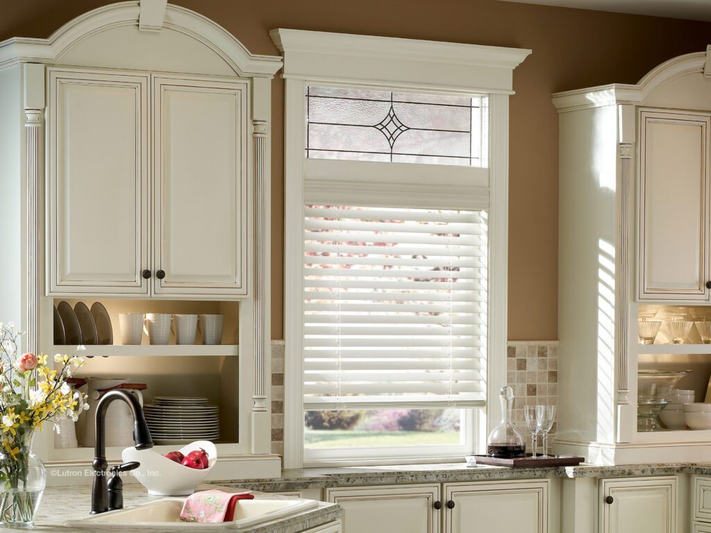 lutron blinds in kitchen